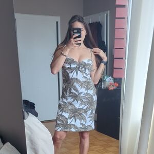 Tommy Bahama Palm Print Mini Dress